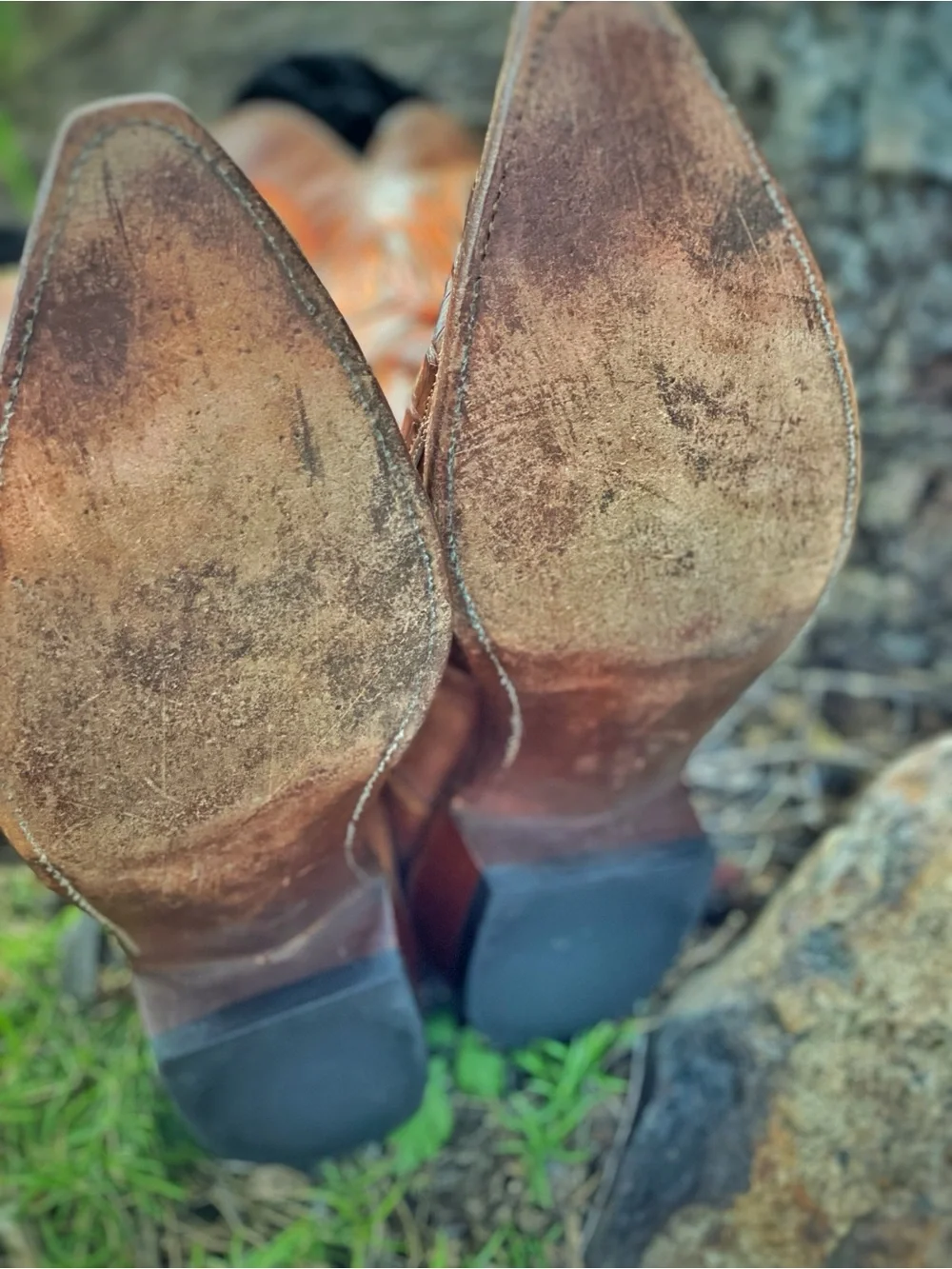 Lucchese Brown Crocodile-Textured Western Boots